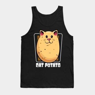 Cute Kawaii Cat Potato Vegetable Kitty Tank Top